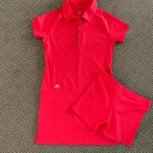 Girls Adidas Golf Dress/shorts Set Sz 8 10